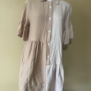 SHEIN Cream Textured Fabric